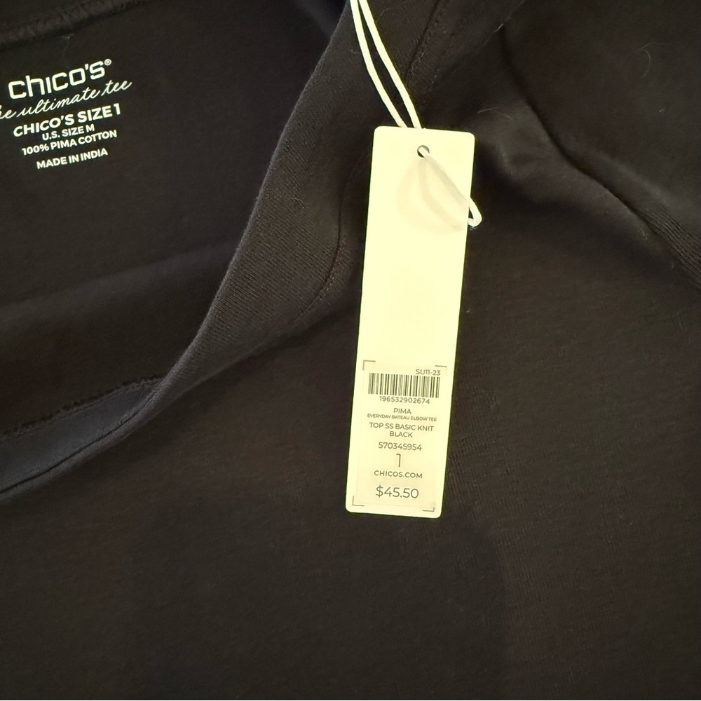 Chico’s The Ultimate Black Tee - Picture 4 of 4